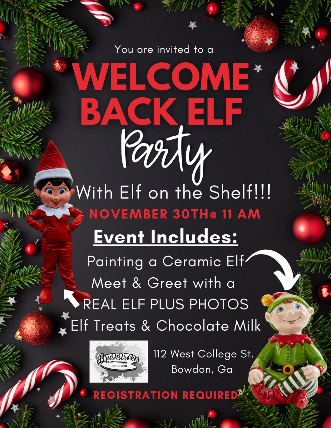 Welcome Back Elf on the Shelf Paint Party!!