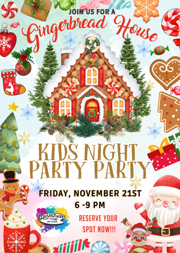 Gingerbread House Kids Night Paint Party
