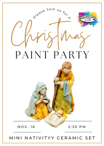 Mini Nativity Ceramic Set Paint Party