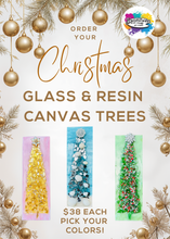 Load image into Gallery viewer, Christmas Glass &amp; Resin Canvas Trees
