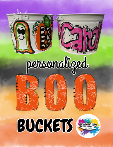 Personalized Halloween Boo Buckets