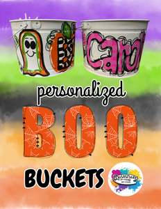 Personalized Halloween Boo Buckets