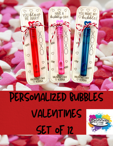 Personalized Bubbles Valentines