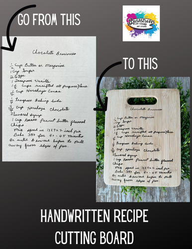 Handwritten Recipe Cutting Board