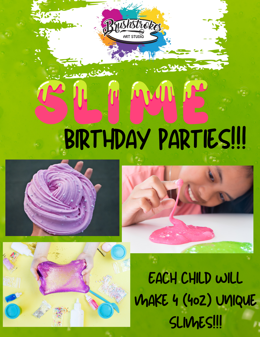 March Slime Birthday Parties