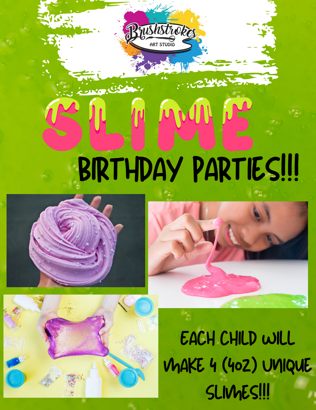 October Kids Slime Birthday Parties