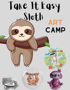 Take It Easy Sloth Art Camp