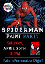 Load image into Gallery viewer, Spider Man Paint Party!!!