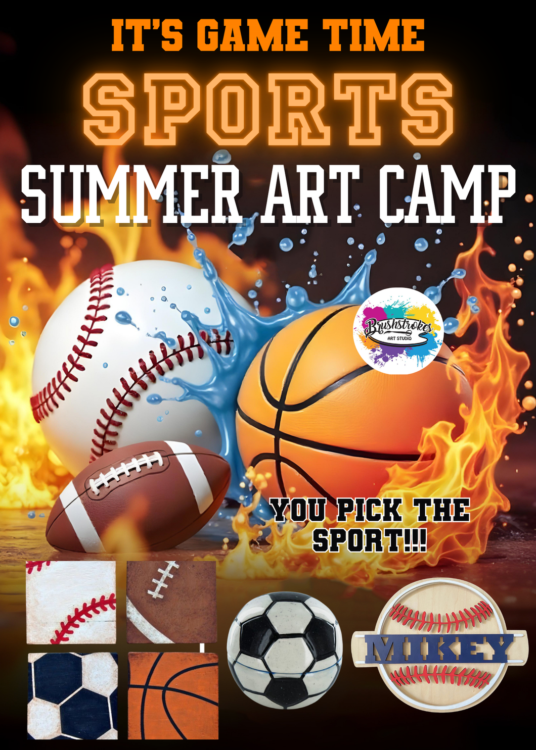 It's Game Time Sports Summer Art Camp