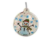 Load image into Gallery viewer, 4&quot; button ornament with ribbon (approximately 1&quot; thick)
