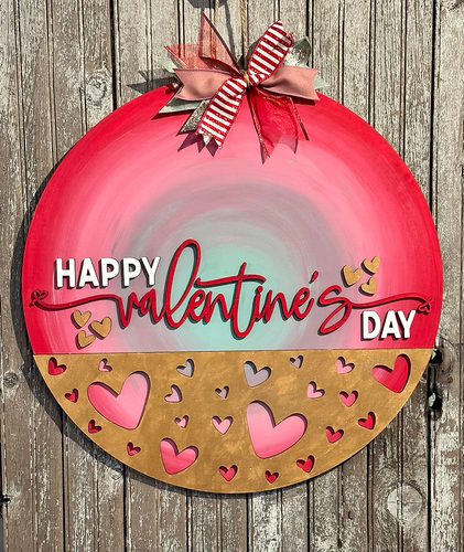 Happy Valentines Day Heart Bottom