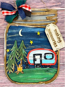 Camper Mason Jar Door Hanger