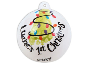 3.5" Ball Ornament with Ribbon