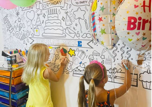 Birthday Coloring Table Cover/Poster