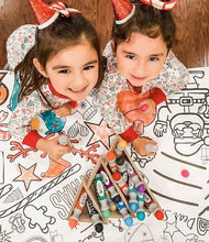 Load image into Gallery viewer, Christmas Coloring Collage Table Cover