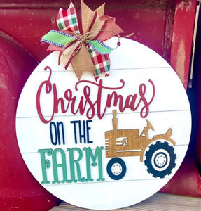 Christmas on the Farm Tractor