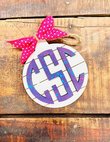 Circle Font Monogram Ornament