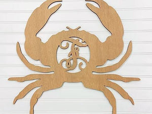 Monogram Crab Door Hanger