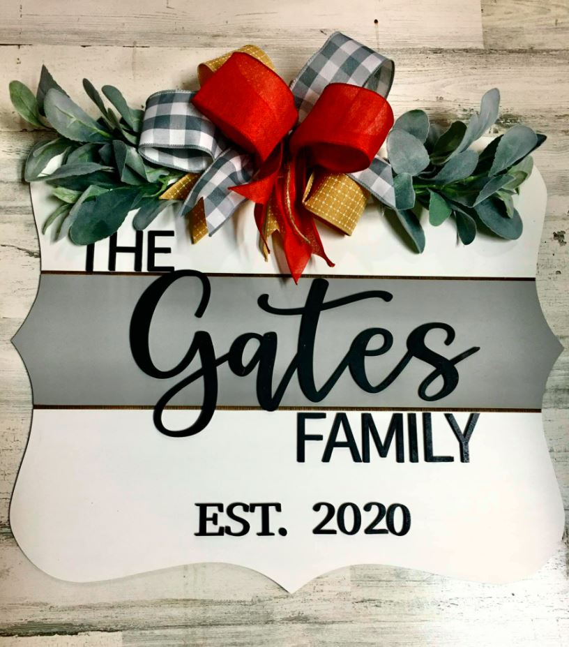 Fancy Personalized Family Sign