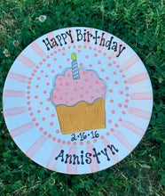 Load image into Gallery viewer, Small or Large Ceramic Personalized Birthday Plate