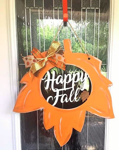 Happy Fall Leaf Door Hanger