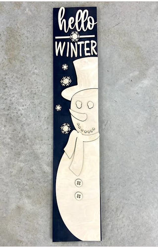 Hello Winter Snowman Leaner