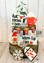 Load image into Gallery viewer, Hot Cocoa Bar Tiered Tray Set