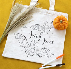 Trick or Treat Halloween Coloring Tote Bag