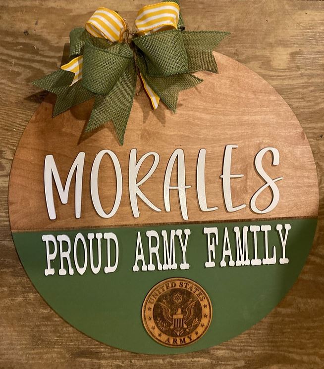 Personalized Military Sign