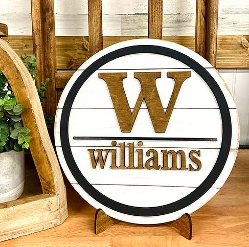 Personalized Plate Sign with Stand
