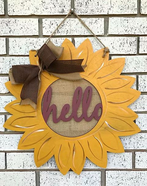 Sunflower Door Hanger